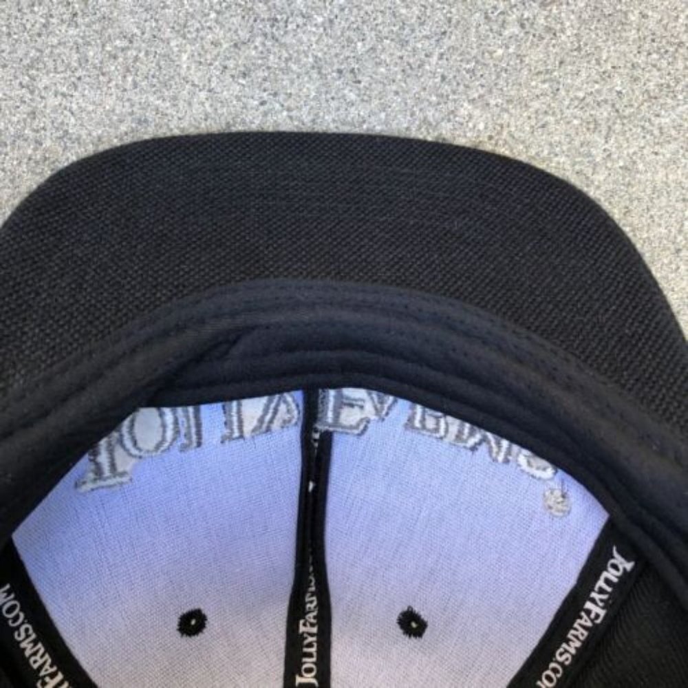 JOLLY FARMS 100% Hemp Snapback Hat Men's Black Adjustable Cap California​​​​​ - Picture 6 of 6
